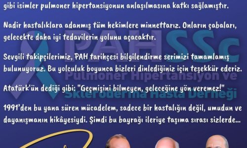 PAH’ın Tarihçesine Yönelik Bilgilendirme Serimiz Tamamlandı, İlginiz İçin Teşekkür Ederiz - 2025.02.08