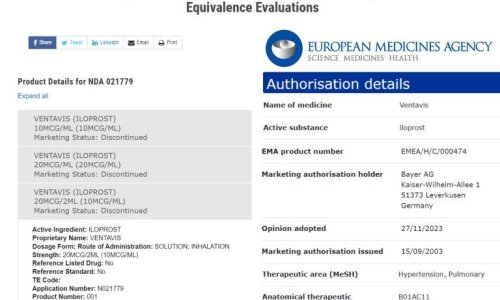 PAH’ın Tarihçesi -34- PAH Tedavisinde FDA'dan Onay Alan Dördüncü İlaç, İnhale İloprost Oldu - 2025.01.24