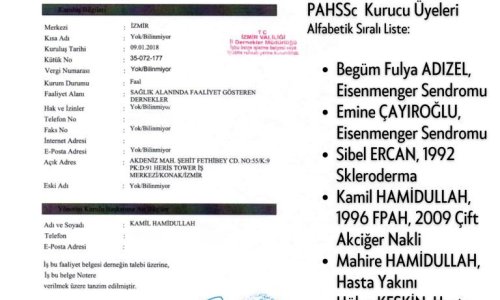 SSc'nin Tarihçesi -11.3- Türkiye'de Skleroderma Hasta Hareketi - PAHSSc Kuruldu- 2025.02.18