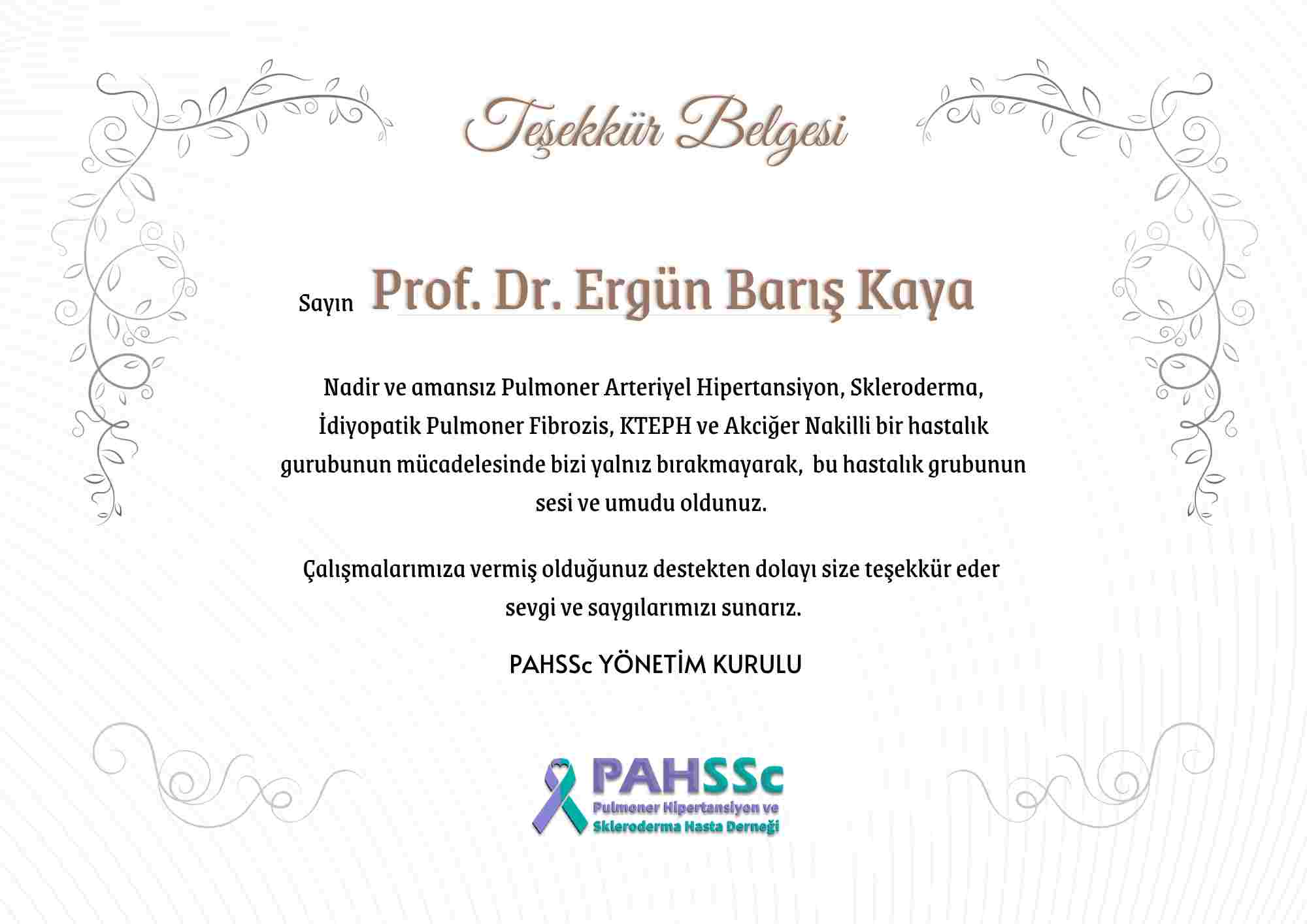Prof. Dr. Ergün Barış Kaya
