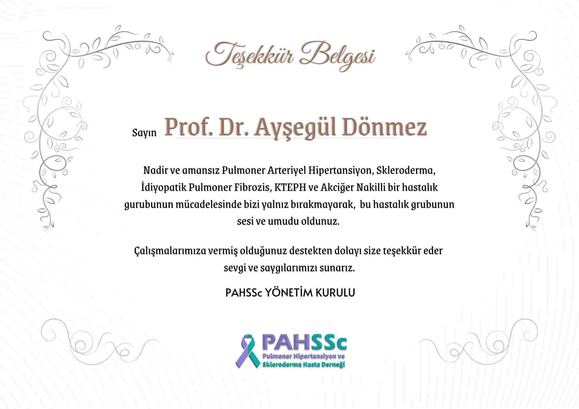 Prof. Dr. Ayşegül DÖNMEZ 