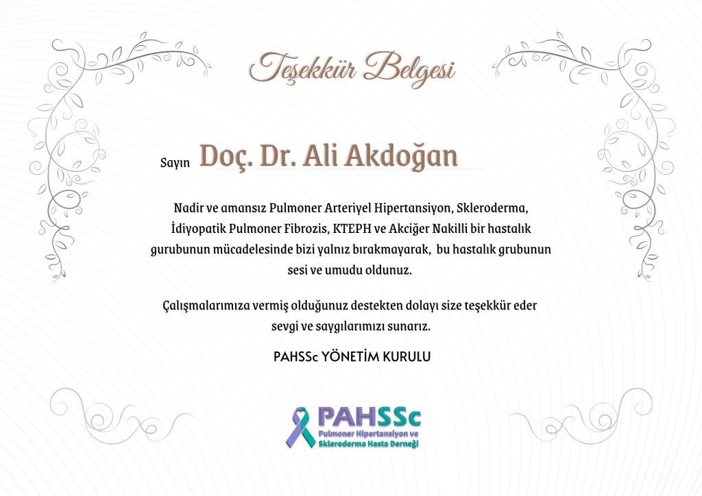 Doç. Dr. Ali Akdoğan