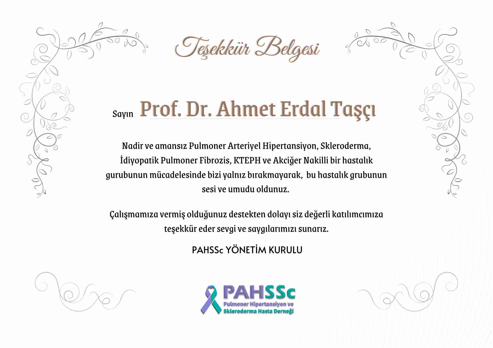 Prof. Dr. Ahmet Erdal Taşçı