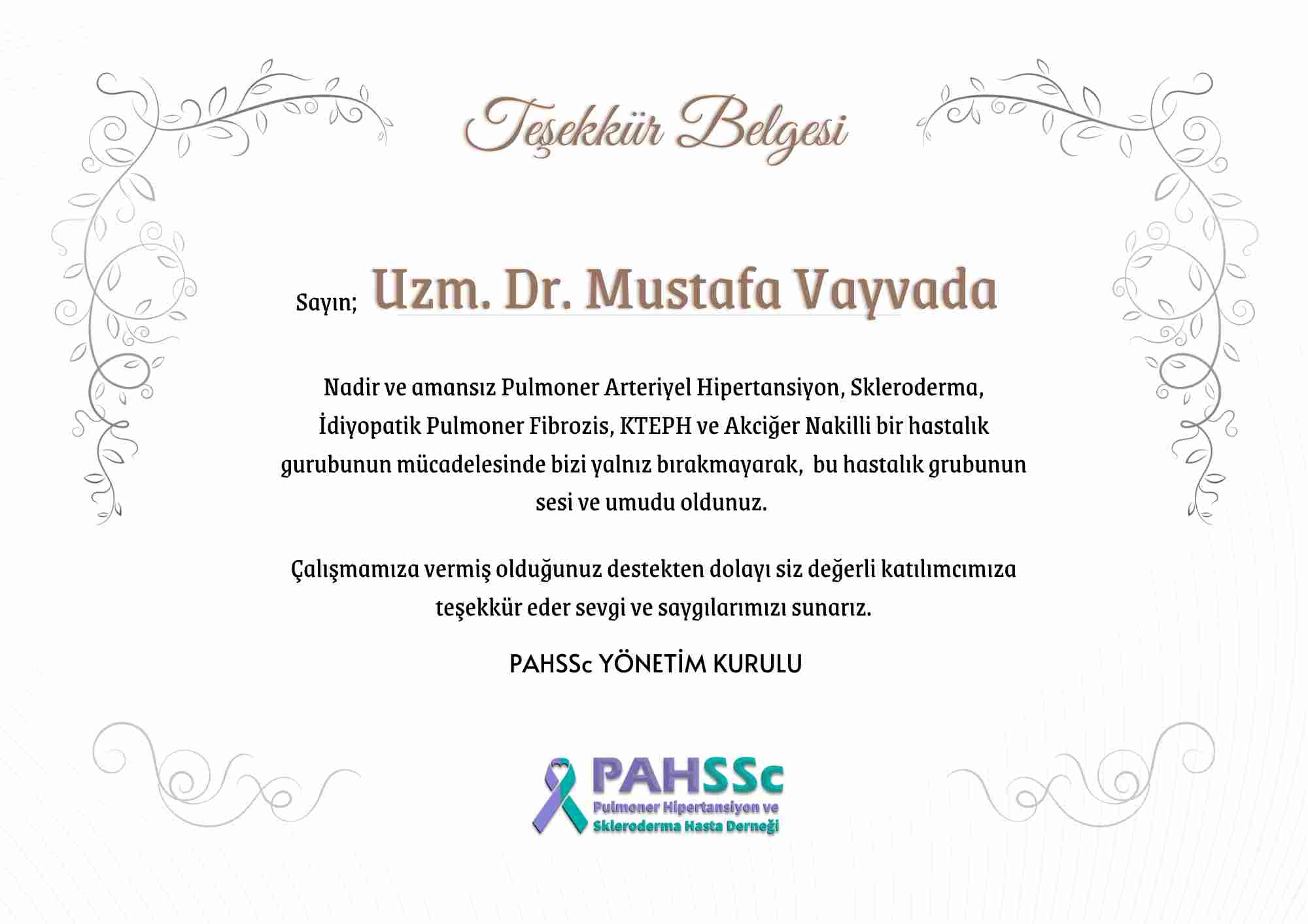 Uzm. Dr. Mustafa Vayvada