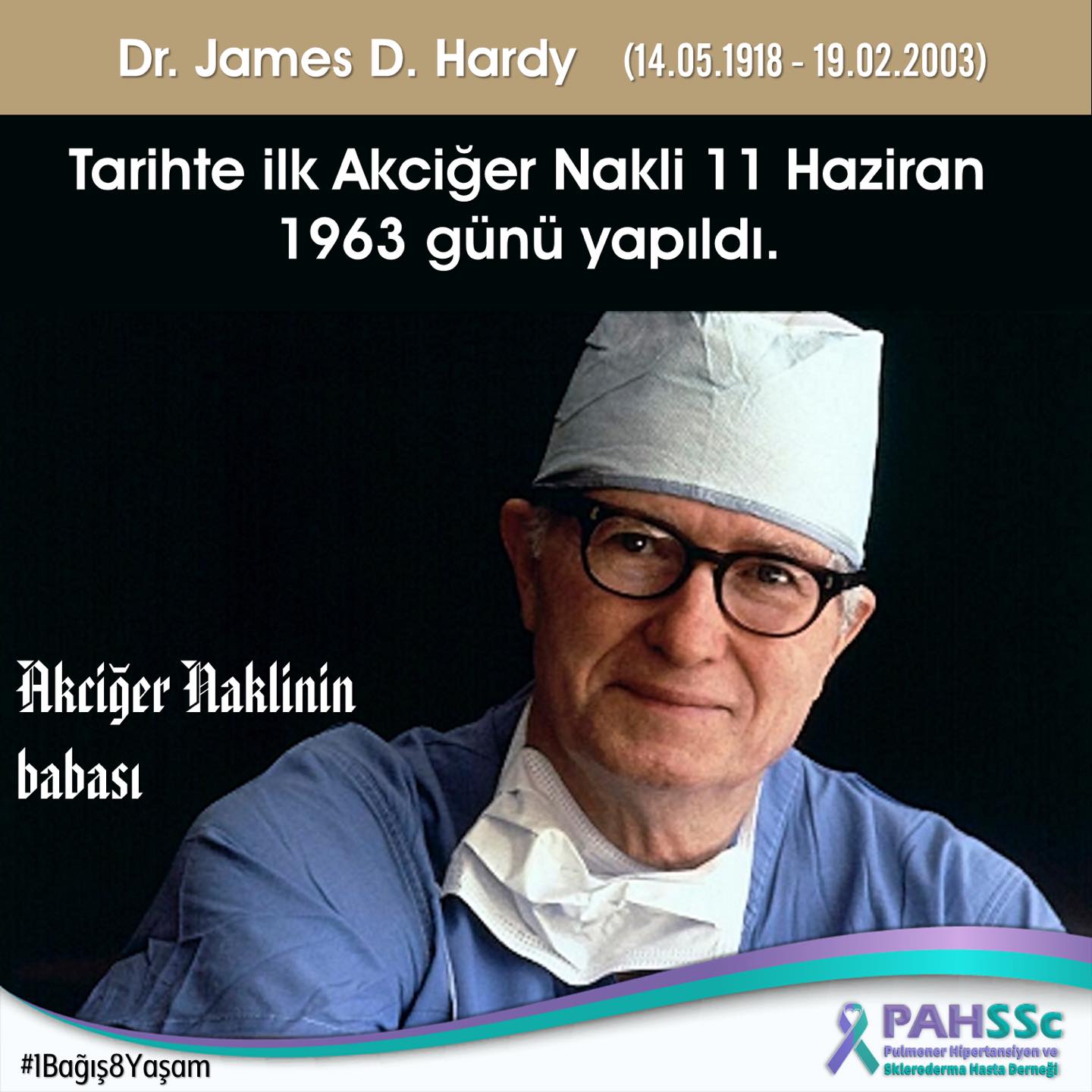 11 Haziran 1963'te insana ilk kez Akciğer Nakli yapıldı.