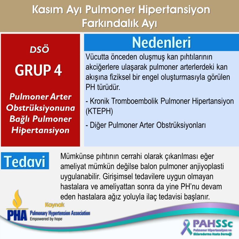 DSÖ Grup 4 - Pulmoner Arter Obstrüksiyonuna Bağlı Pulmoner Hipertansiyon