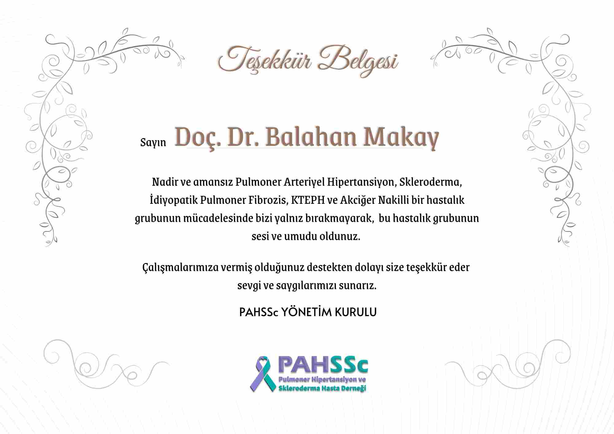 Doç. Dr. Balahan Makay